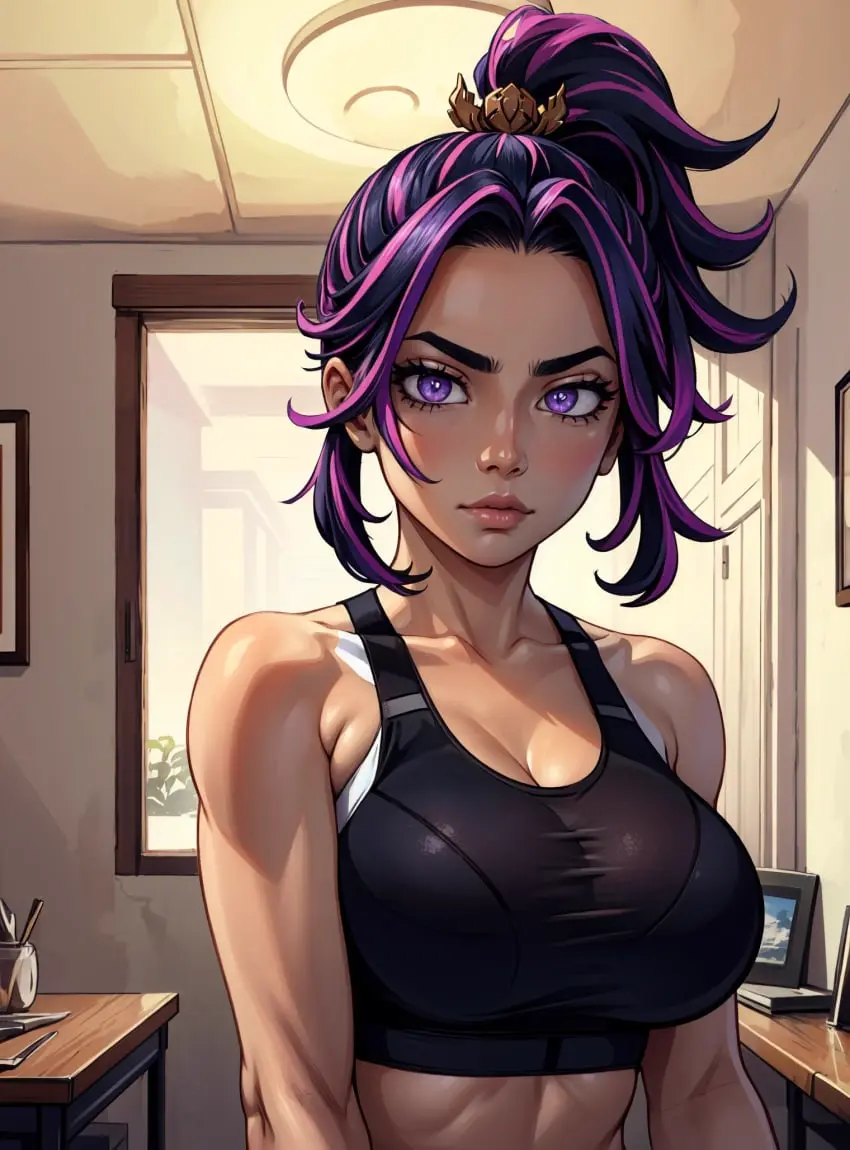 Image 1girls,female,female_only,human,looking_at_viewer,solo,ai_generated,my_hero_academia,lady_nagant,makimass_ai