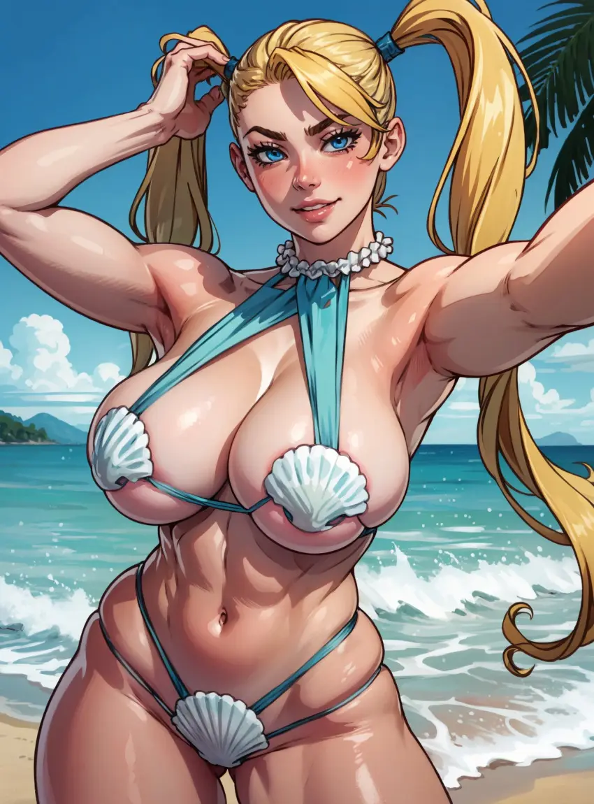 Image female,looking_at_viewer,ai_generated,video_games,street_fighter,makimass_ai,rainbow_mika