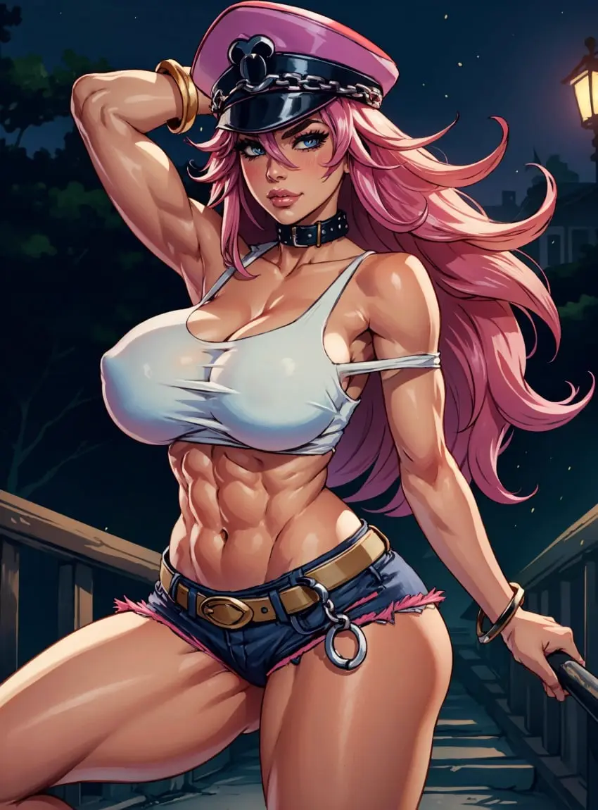 Image looking_at_viewer,ai_generated,video_games,final_fight,poison_(final_fight),makimass_ai