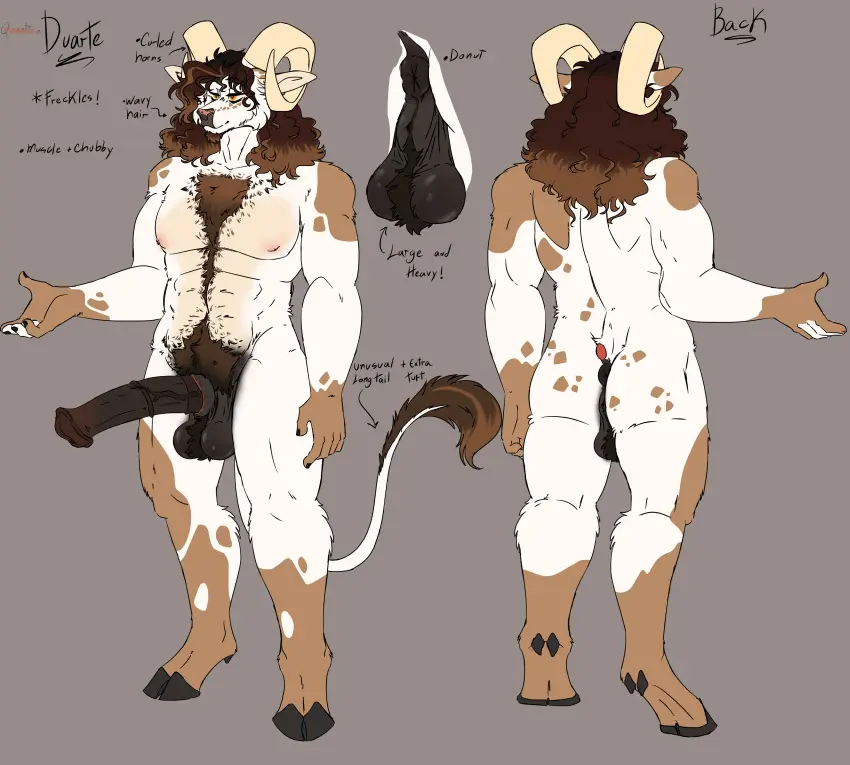 Image hi_res,long_hair,nipples,simple_background,solo,male,nude,penis,tail,ass,big_butt,orange_eyes,freckles,muscular,belly,solo_focus,balls,hair,anthro,tan_body,anus,absurd_res,brown_hair,slightly_chubby,fur,genitals,mammal,horn,white_body,long_ears,brown_fur,bovid,bovine,animal_genitalia,animal_penis,markings,tuft,hooves,tan_fur,brown_body,white_fur,slightly_chubby_anthro,colored_nails,nails,black_nails,pubes,equine_genitalia,equine_penis,black_penis,saggy_balls,body_hair,puffy_anus,slightly_chubby_male,chest_tuft,spots,spotted_body,model_sheet,chest_hair,long_tail,facial_tuft,ball_tuft,cattle,black_balls,cheek_tuft,freckled_butt,freckled_face,curled_horn,duarte_(xphantomk),xphantomk