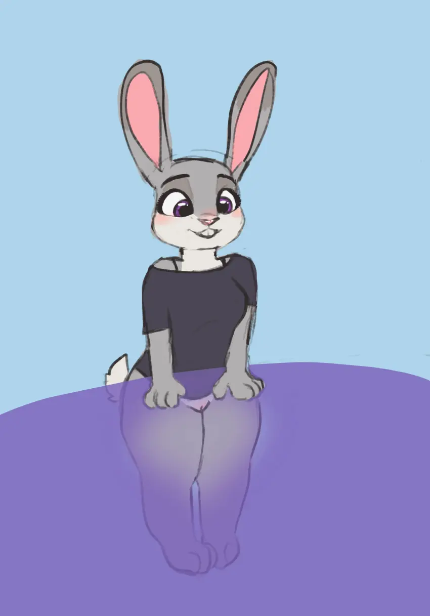 Image female,furry,anthro,no_panties,fur,voyeur,voyeurism,zootopia,judy_hopps,naked_in_public