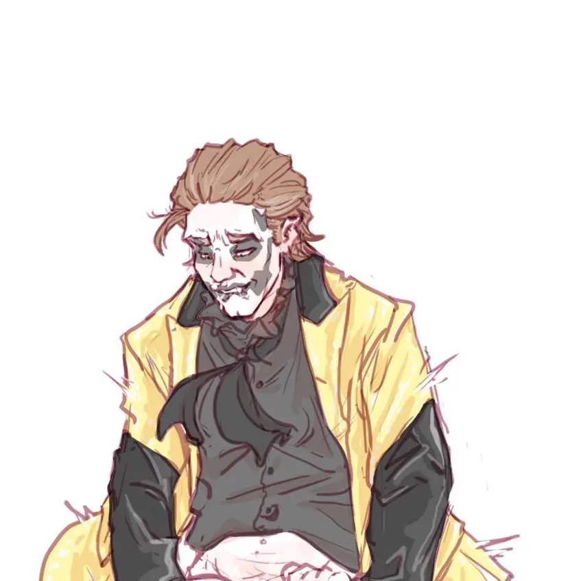 Image biting_lip,doggy_style,tagme,facepaint,clothed_male,ghost_bc,papa_emeritus_iv,cropped_image