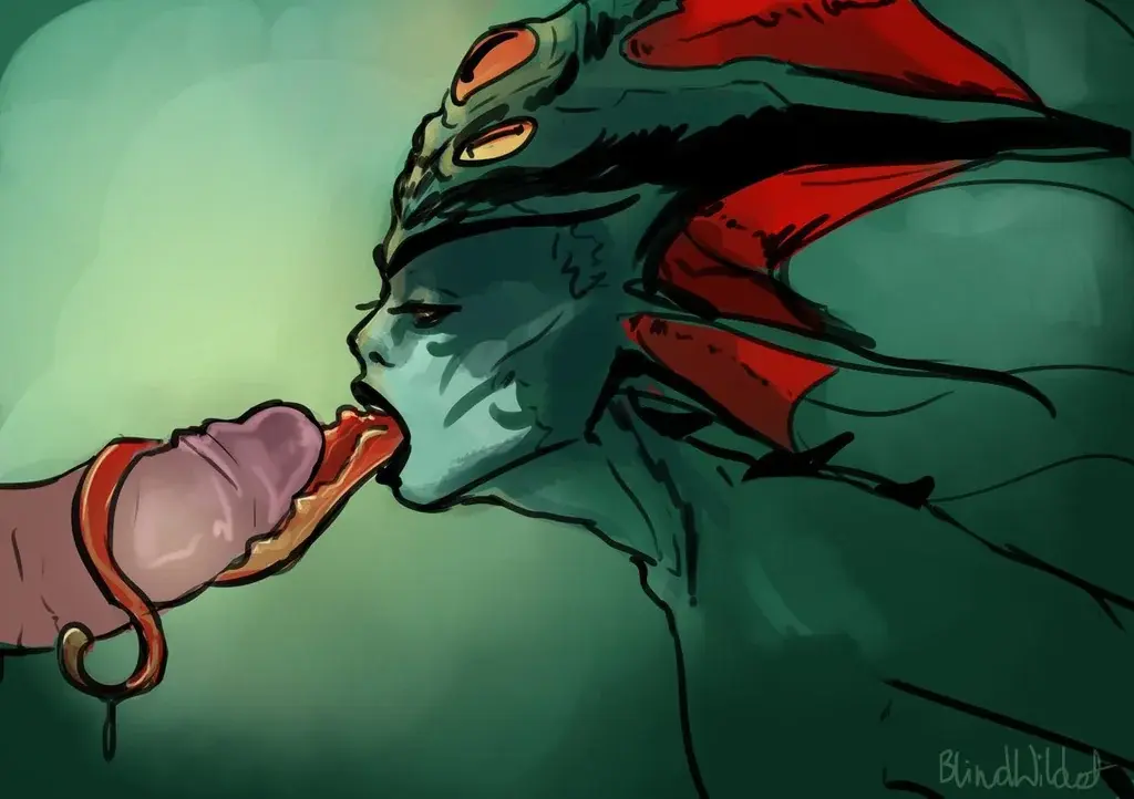 Image 1girls,female,oral,tongue,fellatio,warcraft,world_of_warcraft,blowjob,oral_sex,long_tongue,blizzard_entertainment,blue_skin,naga,very_long_tongue,naga_(warcraft),queen_azshara,blindwildcat,penis_on_tongue