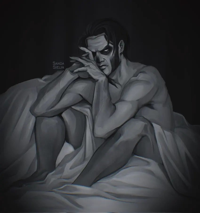 Image tagme,facepaint,bedsheets,ghost_bc,papa_emeritus_iii,sanda_sielin,contemplating