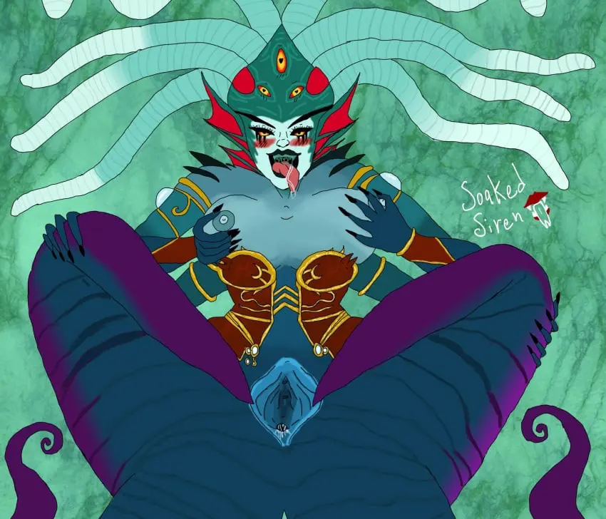Image 1girls,breasts,female,pussy,spread_pussy,warcraft,world_of_warcraft,blizzard_entertainment,naga,naga_(warcraft),queen_azshara,soaked_mermaid