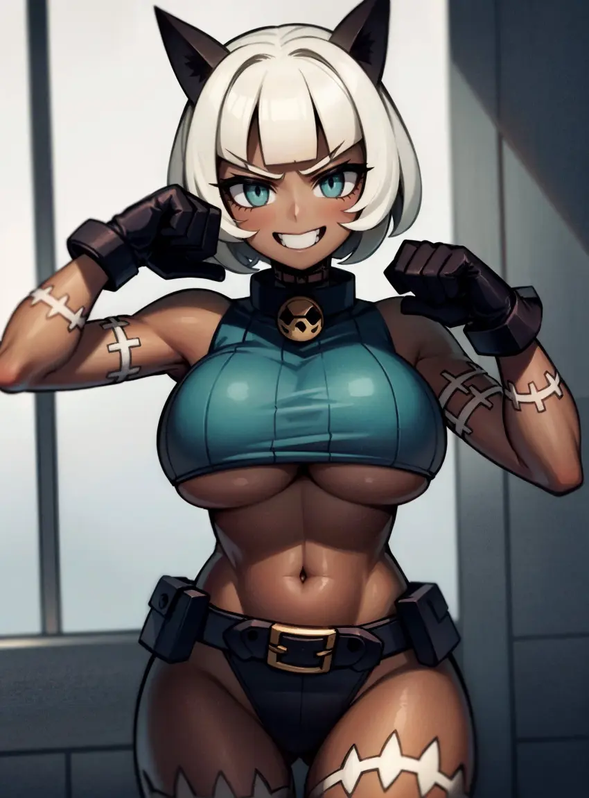 Image female,looking_at_viewer,ai_generated,video_games,skullgirls,makimass_ai,nadia_fortune