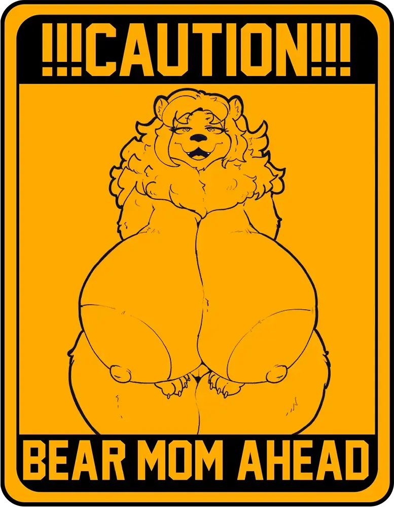 Image female,solo,anthro,mammal,bear,ursine,ashthespeedster,denise_bear,warning_sign