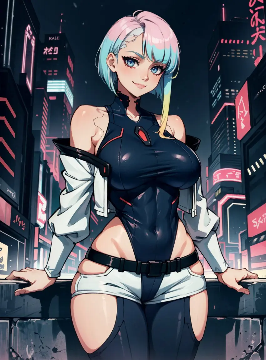 Image female,looking_at_viewer,ai_generated,cyberpunk:_edgerunners,lucyna_kushinada,makimass_ai