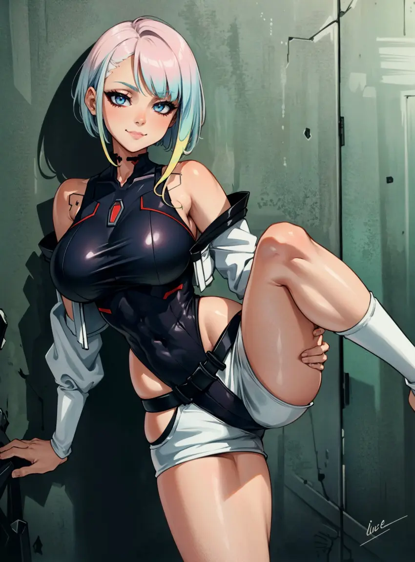 Image female,looking_at_viewer,ai_generated,cyberpunk:_edgerunners,lucyna_kushinada,makimass_ai