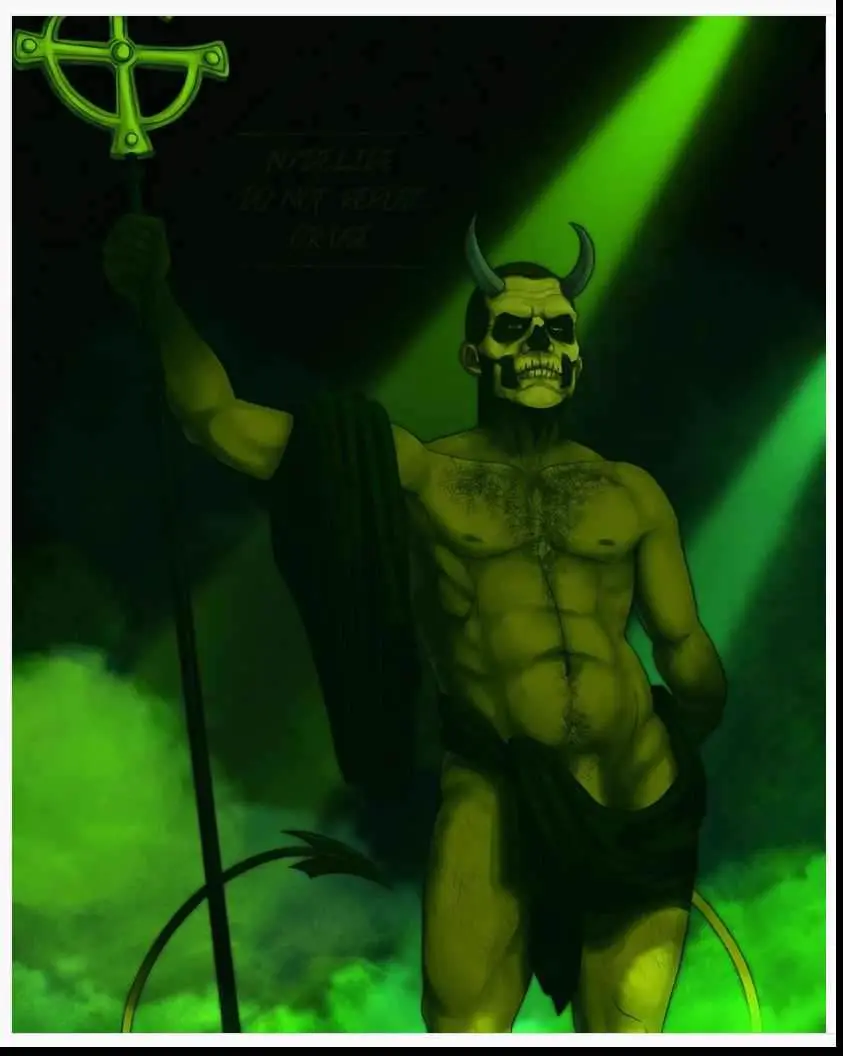 Image demon_tail,horns,tagme,half-dressed,half_naked,ghost_bc,papa_emeritus_ii
