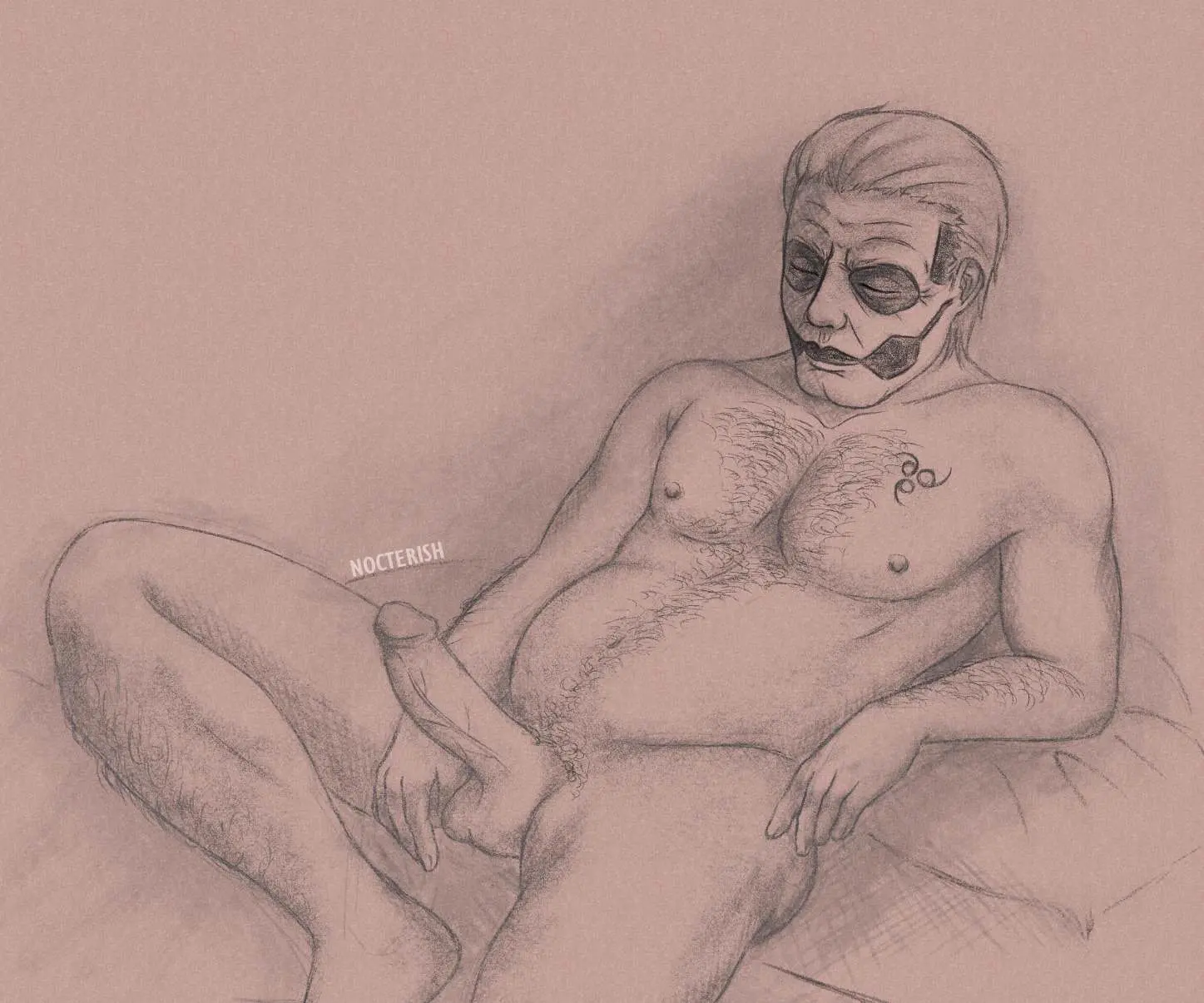 Image male,tagme,solo_male,facepaint,hand_drawn,ghost_bc,papa_emeritus_iv