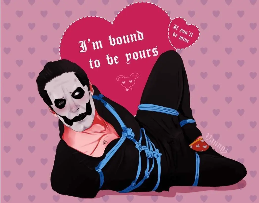 Image male,tagme,solo_male,ghost_bc,papa_emeritus_iv,valentines_day_card,shibari