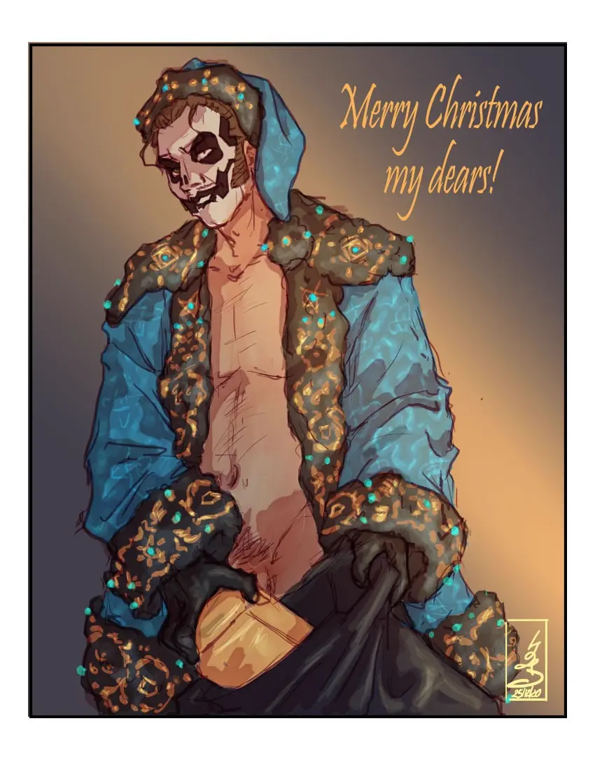 Image tagme,facepaint,half_naked,ghost_bc,papa_emeritus_iv,art_sld,christmas_card