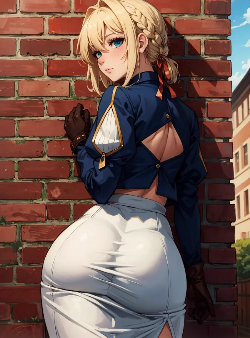 Image female,looking_at_viewer,ai_generated,makimass_ai,violet_evergarden,violet_evergarden_(character)