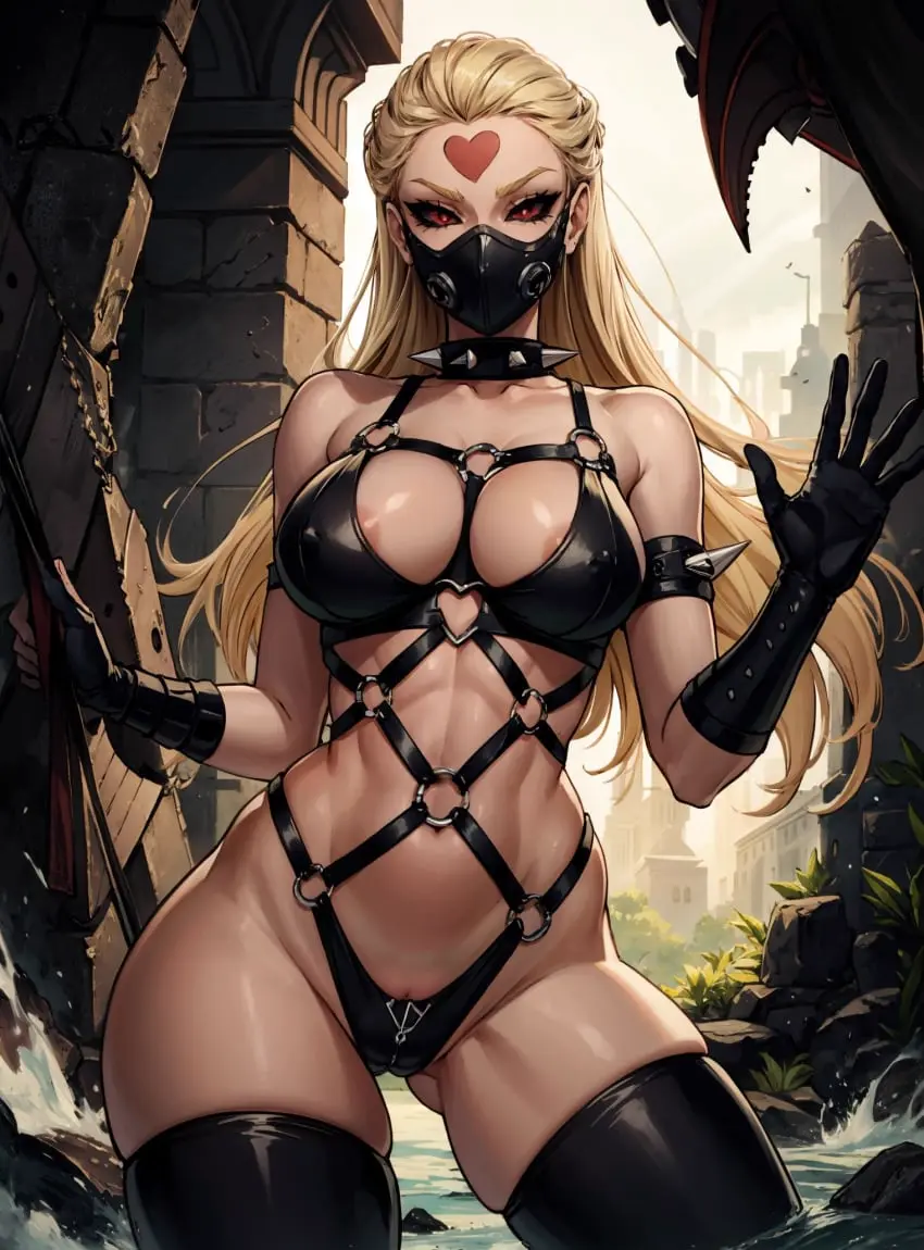 Image female,looking_at_viewer,ai_generated,one-punch_man,makimass_ai,kaijin_hime_do-s