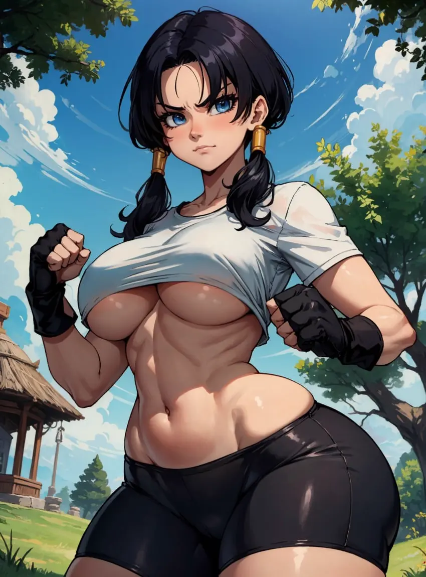 Image female,looking_at_viewer,ai_generated,dragon_ball,dragon_ball_z,makimass_ai,videl