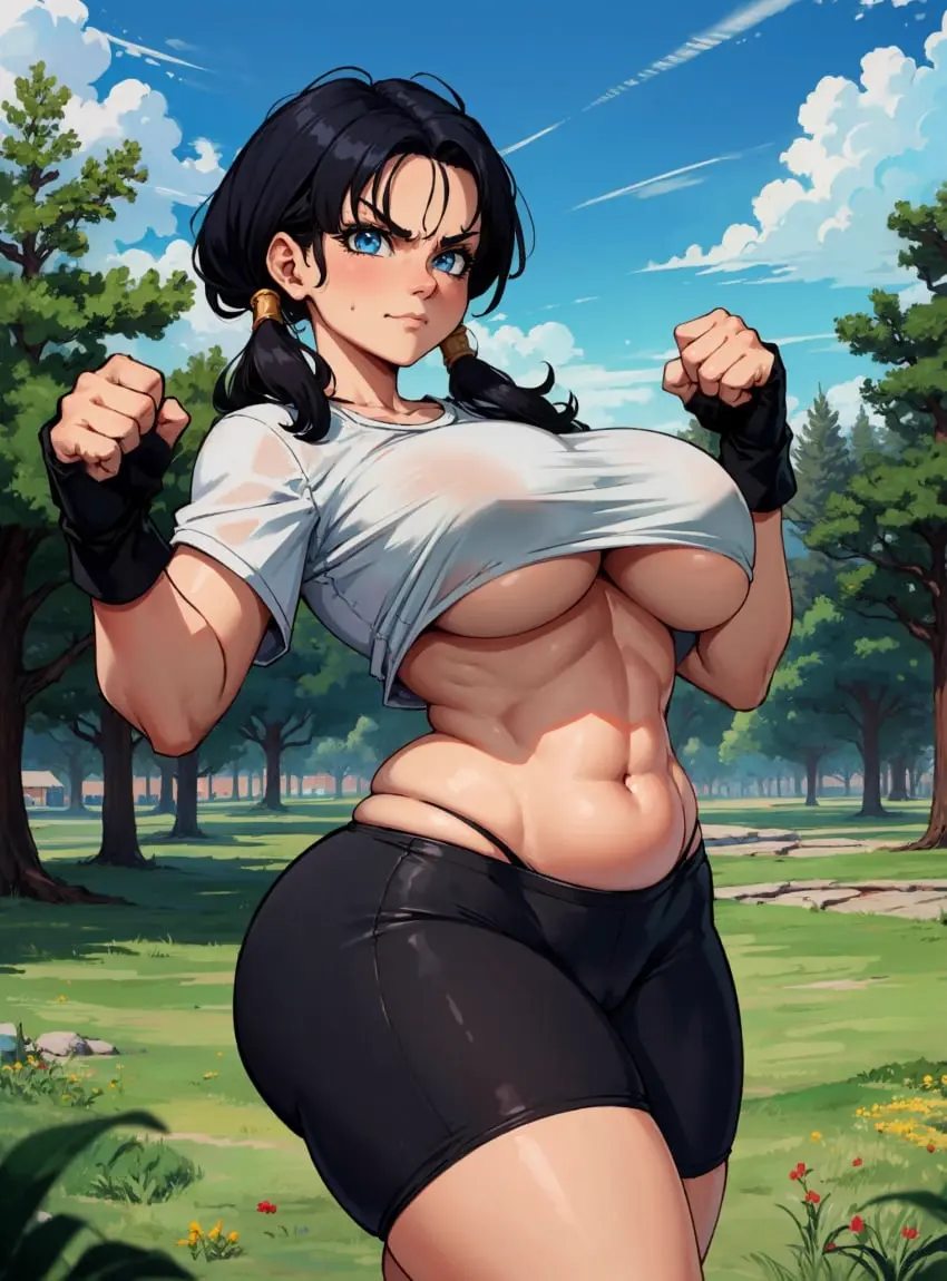 Image female,looking_at_viewer,ai_generated,dragon_ball,dragon_ball_z,makimass_ai,videl