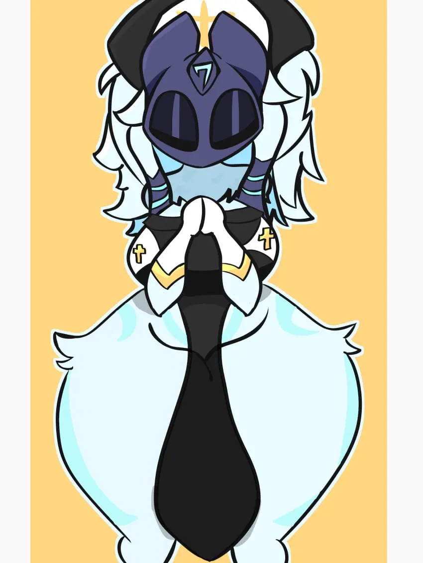 Image 1girls,breasts,female,furry,thick_thighs,wide_hips,huge_breasts,original,closed_eyes,mature_female,pov,fur,furry_only,league_of_legends,riot_games,kindred,lamb_(league_of_legends),nun,nun_outfit,praying,makiro69