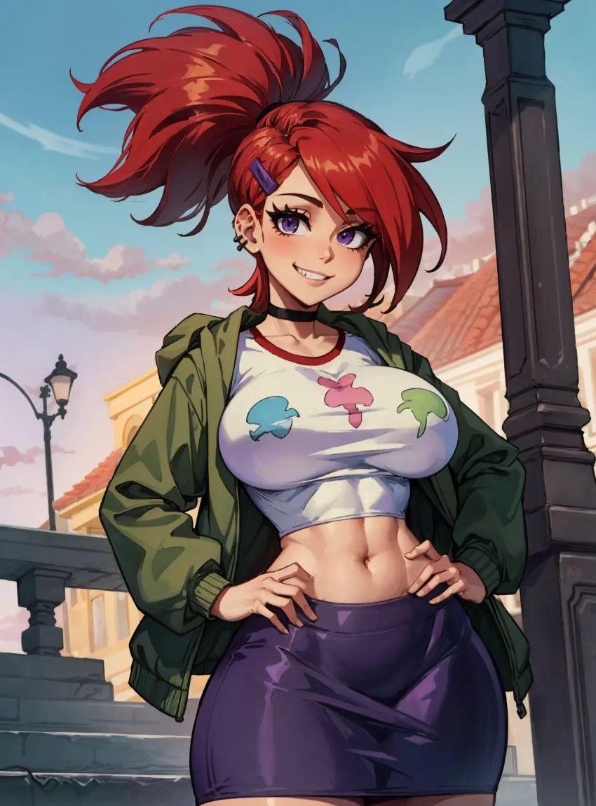 Image female,looking_at_viewer,ai_generated,foster's_home_for_imaginary_friends,frankie_foster,makimass_ai