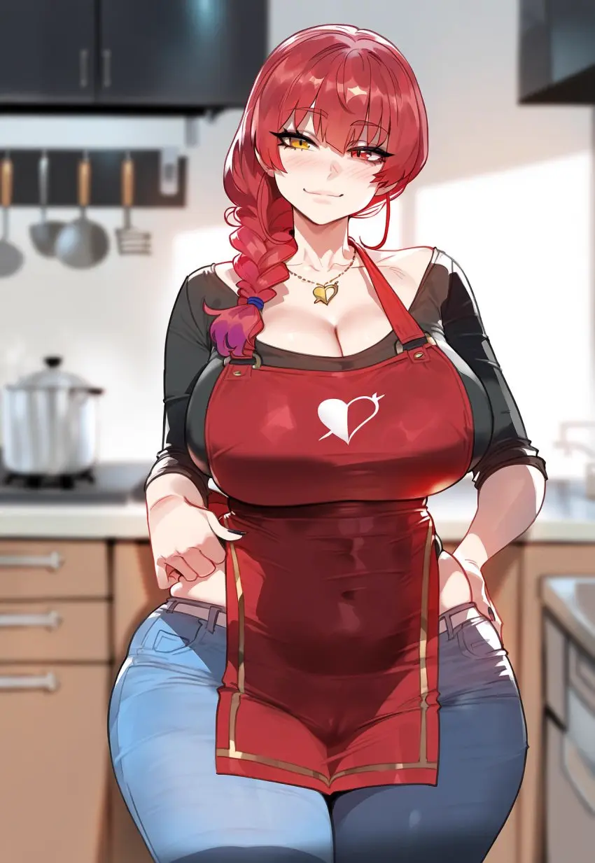 Image 1girls,breasts,female,hi_res,light-skinned_female,light_skin,long_hair,red_eyes,yellow_eyes,red_hair,thick_thighs,thighs,milf,wide_hips,virtual_youtuber,hips,ai_generated,huge_breasts,aged_up,stable_diffusion,hololive,hololive_fantasy,hololive_japan,heterochromia,high_resolution,naughty_face,thiccwithaq_(ai_style),artstyle_imitation,floox,houshou_marine