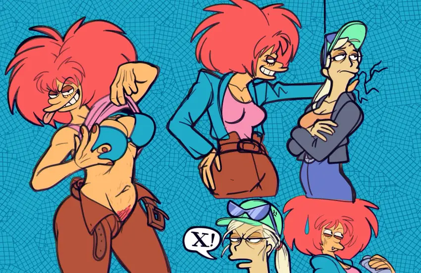 Image big_breasts,breasts,female,2girls,red_hair,bra,milf,accurate_art_style,mature_female,yellow_body,yuri,pubes,yellow_skin,the_simpsons,open_pants,20th_century_studios,joshua_and_amber's_mom,kabedon,galactabee,gavin's_mom,red_pubes