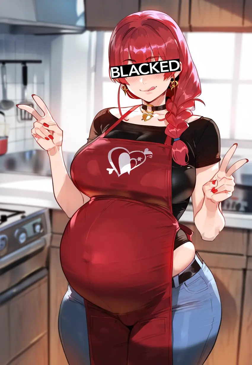 Image 1girls,breasts,female,hi_res,light-skinned_female,light_skin,long_hair,red_eyes,yellow_eyes,red_hair,thick_thighs,thighs,milf,wide_hips,virtual_youtuber,hips,ai_generated,pregnant,huge_breasts,aged_up,stable_diffusion,hololive,hololive_fantasy,hololive_japan,heterochromia,high_resolution,naughty_face,peace_sign,blacked,thiccwithaq_(ai_style),artstyle_imitation,floox,censored_eyes,houshou_marine