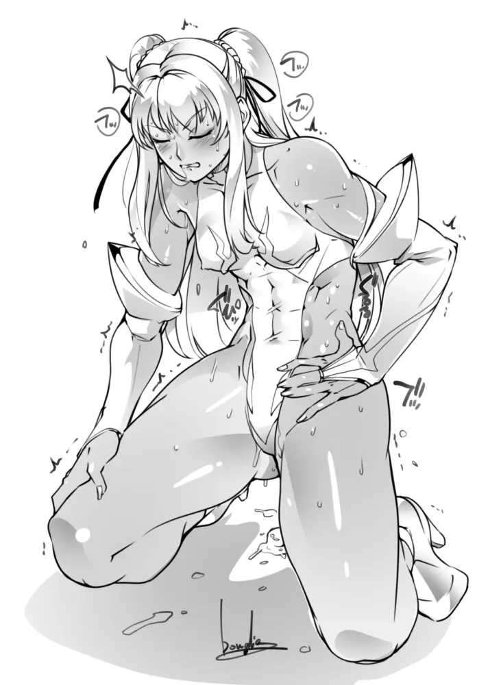 Image 1girls,breasts,clothed,clothing,female,female_only,cum,sweat,small_breasts,kneeling,athletic,dark_skin,muscular,pussy_juice,closed_eyes,saliva,twintails,monochrome,orgasm,fit,fit_female,heels,partially_clothed,bodysuit,leotard,abs,athletic_female,flat_chest,muscular_female,muscular_arms,muscular_thighs,dark_skinned_female,magical_girl,thong_leotard,navel_visible_through_clothes,bowalia,futaba_lili_ramses,tentacle_and_witches