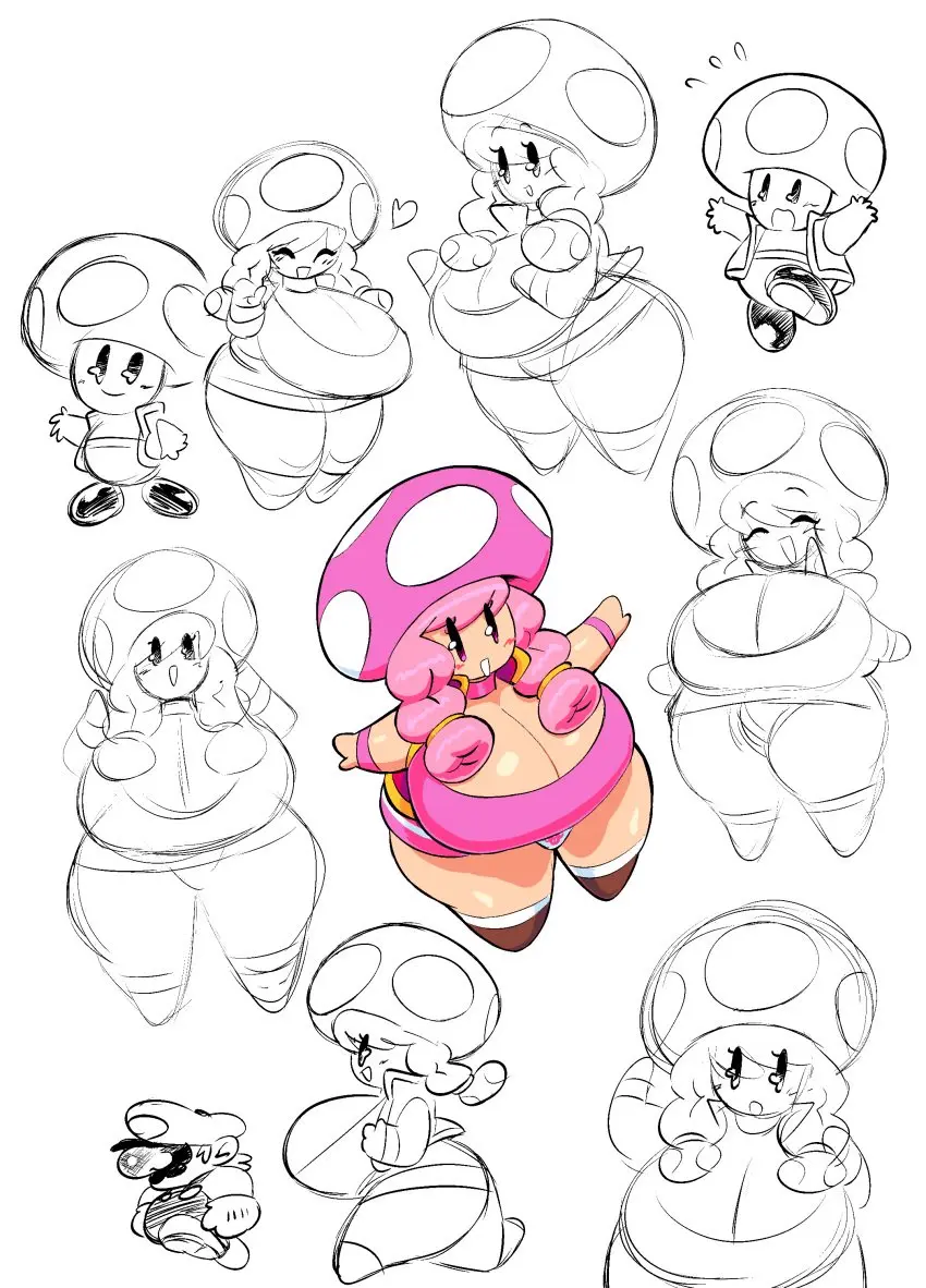 Image 1girls,big_breasts,breasts,clothed,female,no_bra,panties,big_ass,huge_ass,thighs,cleavage,hair,huge_breasts,pink_hair,mario_(series),nintendo,cute,:d,big_thighs,chubby,chubby_female,shortstack,2024,boob_window,casual,casual_nudity,png,underass,mob_face,pigtails,sideass,mario,toad_(mario),toadette,sketches,theguywhodrawsalot