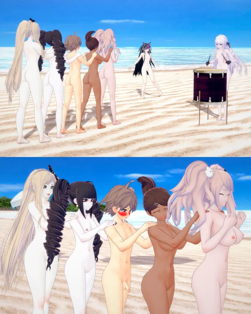 Image breasts,female,human,long_hair,nipples,white_hair,1boy,black_hair,gloves,male,multiple_girls,navel,nude,penis,pussy,short_hair,ass,white_skin,barefoot,multicolored_hair,ponytail,dark_skin,beach,feet,embarrassed,pink_hair,nude_female,nude_male,blonde_hair,completely_nude,pale_skin,brown_hair,completely_nude_female,3d,twintails,completely_nude_male,public,koikatsu,toes,danganronpa,casual,casual_nudity,nudist,nudist_beach,public_nudity,exhibitionism,gyaru,white-skinned_female,5girls,drum,nude_beach,mioda_ibuki,sonia_nevermind,naked_gloves,danganronpa:_trigger_happy_havoc,asahina_aoi,brown_gloves,celestia_ludenberg,conga_line,dance,exhibitionist,junko_enoshima,kirigiri_kyouko,naegi_makoto,retropunch