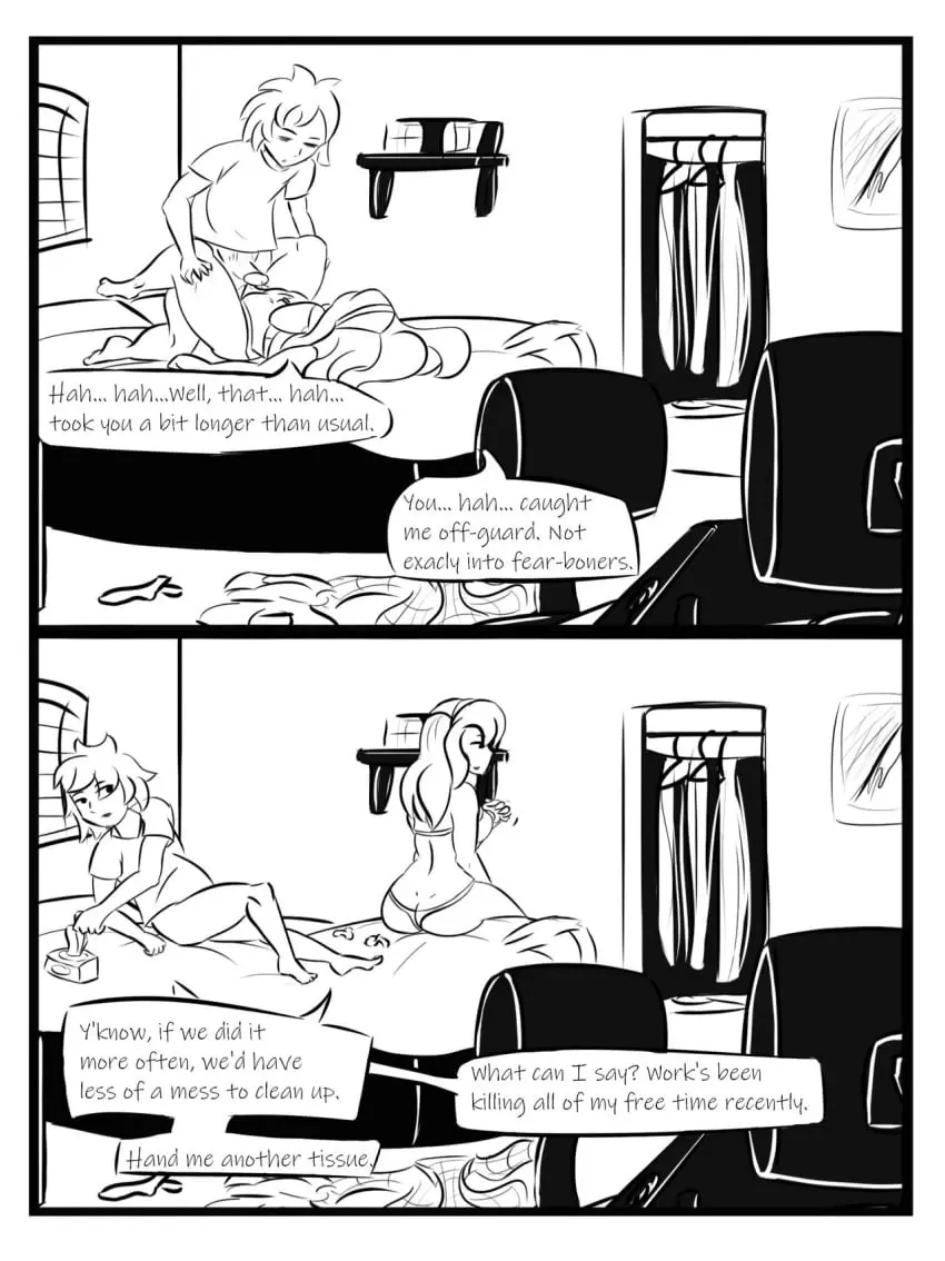 Image female,couple,husband_and_wife,wife_and_husband,cute,comic,couple_(romantic),chubby,chubby_female,wife,wholesome,ass_cleavage,butt_crack,husband,asexualhub,bisexualhub,dork,dork_girl,dorky,dorky_girl,lewddoodler,my_wife_is_a_pretty_cool_dude