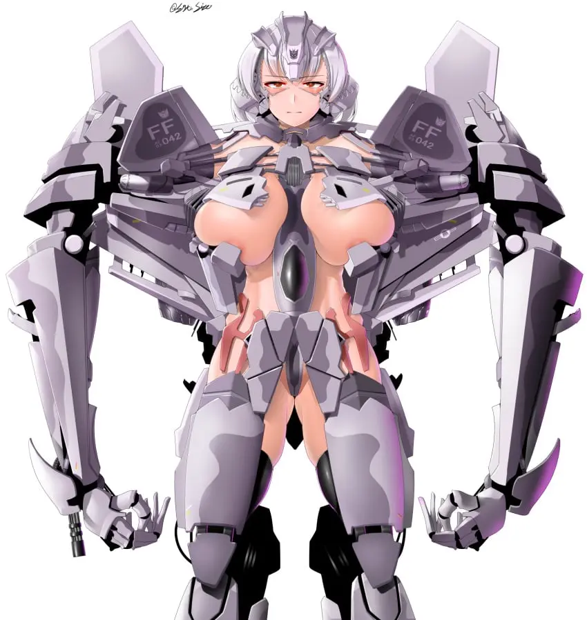 Image 1girls,big_breasts,breasts,female,grey_hair,red_eyes,solo,solo_female,huge_breasts,2022,cyborg,hasbro,transformers,decepticon,saizu_nitou_gunsou,starscream,transformers_(bayverse)
