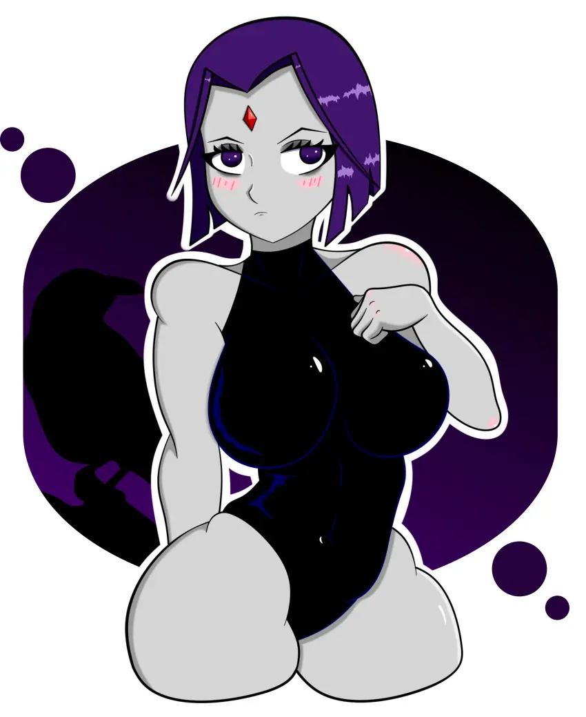 Image 1girls,big_breasts,breasts,female,female_only,solo,white_background,digital_drawing_(artwork),swimsuit,purple_eyes,purple_hair,latex,dc,dc_comics,anime,goth,goth_girl,purple_background,anime_style,teen_titans,sticker,png,transparent_background,alpha_channel,no_background,raven_(dc),white_outline,outline,for_sticker_use,sticker_template,transparent_png,png_conversion,png_file,sticker_outline,stickers