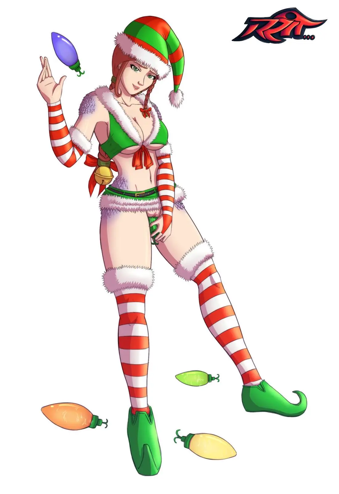 Image 1girls,big_breasts,breasts,female,female_only,solo,red_hair,asian_mythology,goddess,mythology,smite,vaginal_penetration,masturbation,christmas,alternate_costume,vaginal_insertion,chinese_mythology,reit,nu_wa_(smite),nice_and_naughty_nu_wa