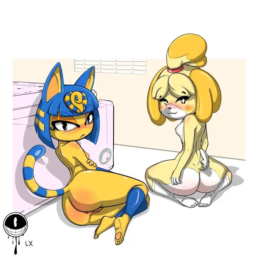 Image blush,clothed,clothing,female,female_only,nipples,simple_background,smile,2girls,nude,pussy,tail,furry,ass,female_focus,cat_ears,cat_girl,catgirl,clothed_female,clothes,furry_female,nude_female,anus,cat_tail,bed,nintendo,bedroom,canine,yellow_fur,black_eyes,dog_ears,dog_girl,animal_crossing,ankha,ankha_(animal_crossing),black_nose,canine_humanoid,cat_humanoid,isabelle_(animal_crossing),back_view,furry_only,egyptian,blushing_female,furry_ears,window,blush_lines,furry_tail,animal_crossing_new_horizons,dog_tail,room,egyptian_female,eye_markings,egyptian_clothes,furry_ass,wall,lx_art,animal_crossing_new_leaf,egyptian_cat