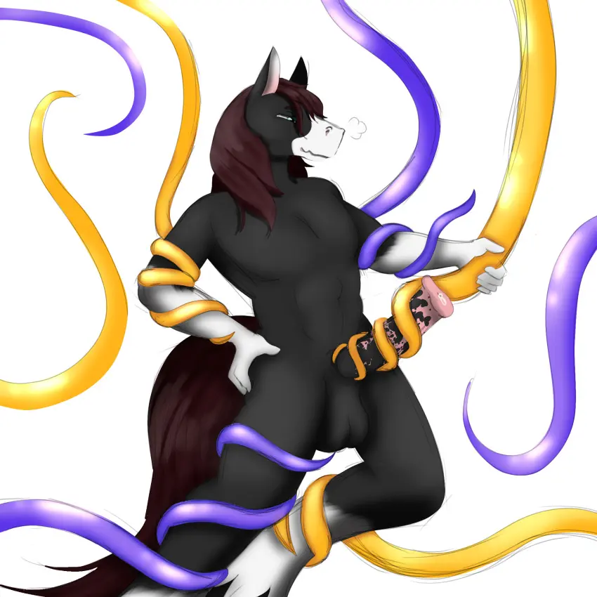 Image hi_res,long_hair,solo,male,penis,sex,male_only,hair,anthro,tentacle,tentacle_sex,genitals,mammal,dominant,animal_genitalia,animal_penis,equine_genitalia,equid,equine,horse,equine_penis,mamavixy,draft_horse