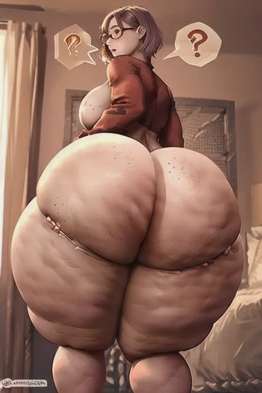 Image huge_ass, ai_generated, stable_diffusion, hyper_ass, bbw, cellulite, akimbo223