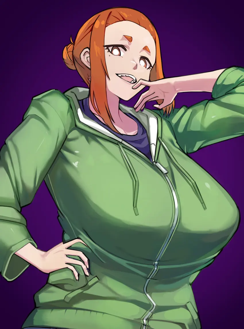 Image 1girls,big_breasts,breasts,brown_eyes,female,large_breasts,voluptuous,huge_breasts,mole,busty,curvy,curvy_body,curvy_female,curvy_figure,brown_hair,mole_under_eye,curvaceous,short_eyebrows,kaii_to_otome_to_kamikakushi,small_eyebrows,sumireko_ogawa,cell_(artist)