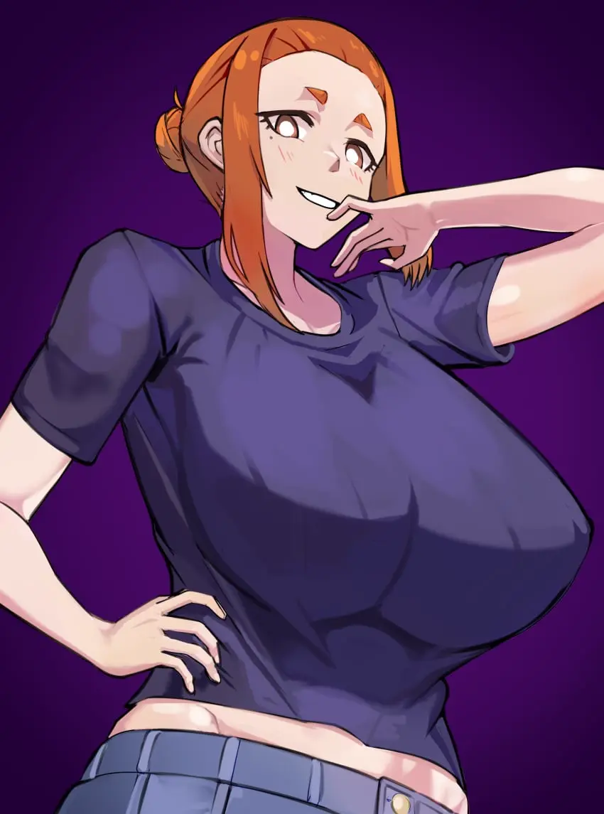 Image 1girls,big_breasts,breasts,brown_eyes,female,large_breasts,voluptuous,huge_breasts,mole,busty,curvy,curvy_body,curvy_female,curvy_figure,brown_hair,mole_under_eye,curvaceous,short_eyebrows,kaii_to_otome_to_kamikakushi,small_eyebrows,sumireko_ogawa,cell_(artist)