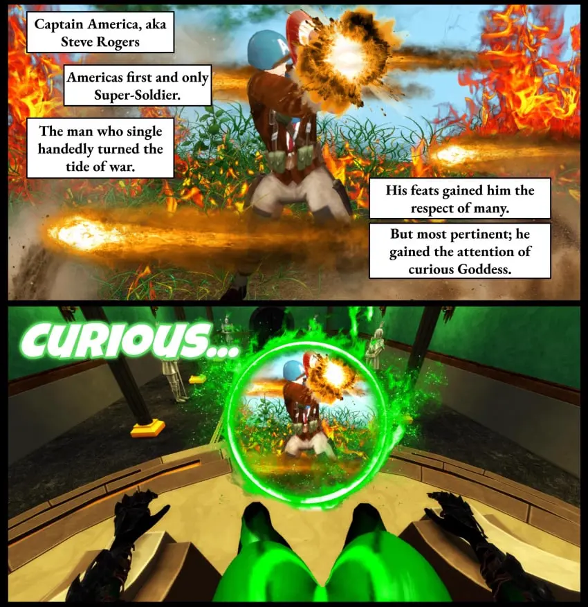 Image female,comic,marvel,marvel_comics,captain_america_(series),page_1,thor_(series),avengers,captain_america,pof3445,the_sims_4,sims4,hela,steve_rogers
