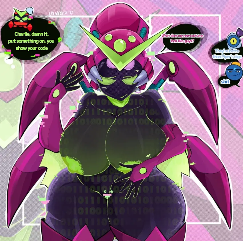 Image 1girls,breasts,female,large_breasts,big_ass,thick_thighs,text,tagme,brawl_stars,spider,spider_girl,charlie_(brawl_stars),virus_charlie_(brawl_stars),un_weon