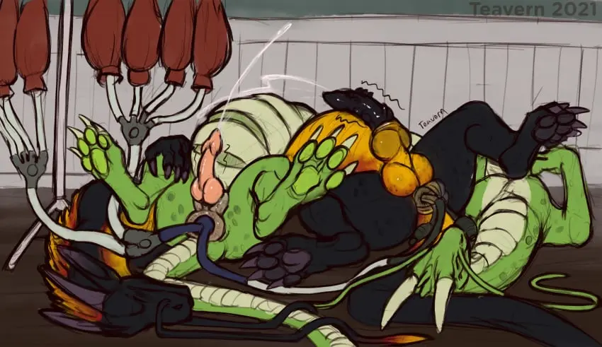 Image hi_res,male,penis,duo,erection,balls,mythology,absurd_res,ejaculation,genitals,black_body,horn,orange_body,scales,scalie,animal_genitalia,knot,sheath,mythological_creature,dragon,mythological_scalie,feral,genital_slit,black_horn,teavern,pawpads,black_scales,pink_penis,black_pawpads,eastern_dragon,pink_knot,enema,orange_scales,enema_bag,jasafarid,specterdragon