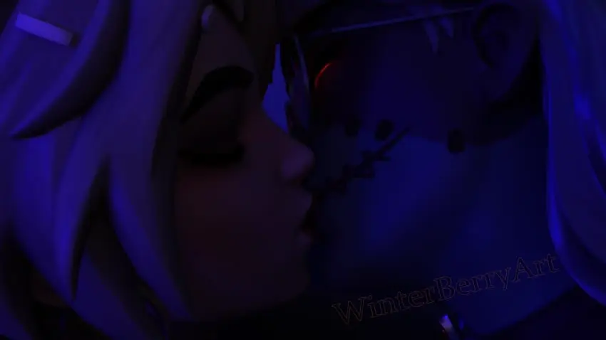 Image female,red_eyes,white_hair,2girls,glasses,fortnite,blonde_hair,green_skin,closed_eyes,3d,yuri,kissing,fortnite:_battle_royale,zombie,zombie_girl,lesbian_kiss,making_out,grisabelle,joni_(fortnite),winterberryart