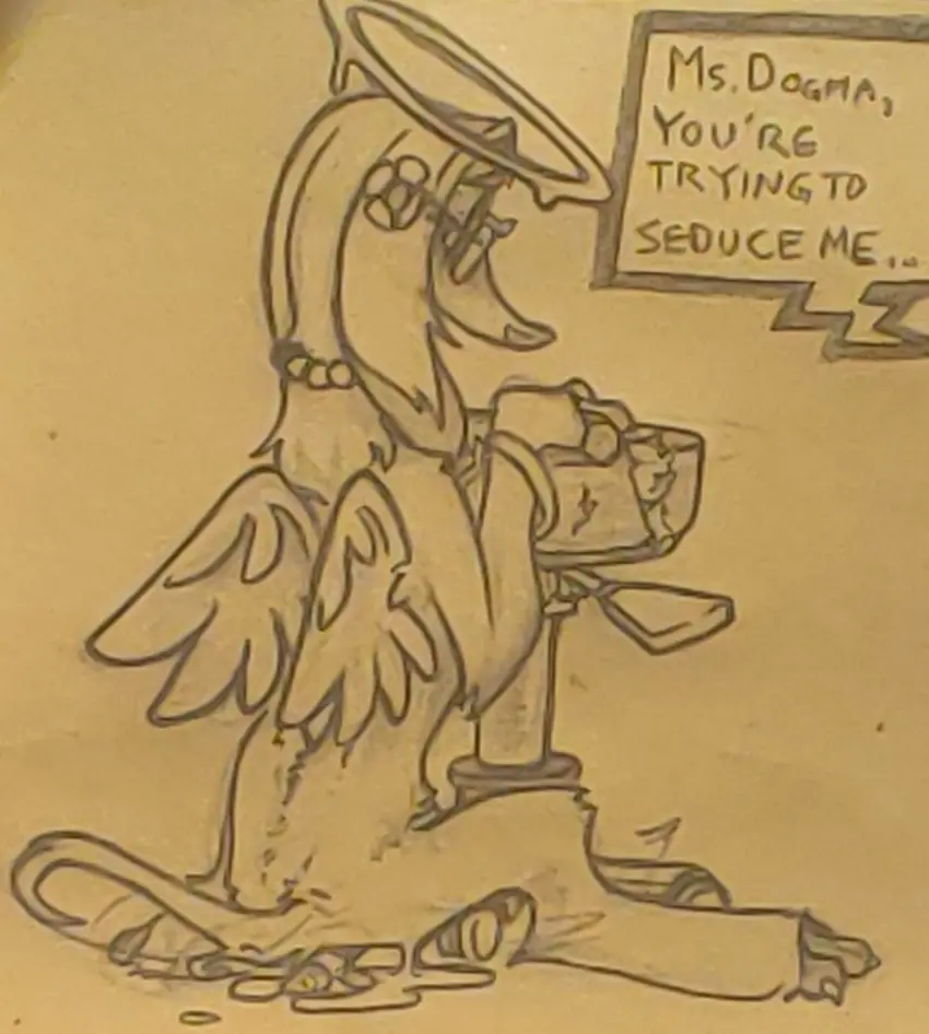 Image female,hi_res,long_hair,solo,tail,flower_in_hair,accessory,hair_accessory,eyewear,glasses,hair,wings,text,sitting,monochrome,genital_fluids,bodily_fluids,canid,canine,canis,domestic_dog,hunting_dog,mammal,dialogue,flower,english_text,excessive_genital_fluids,speech_bubble,plant,feral,quadruped,vaginal_fluids,on_ground,animal,tail_motion,sighthound,tailwag,afghan_hound,seat,excessive_pussy_juice,god's_gang,ms._dogma,puddle,sildre