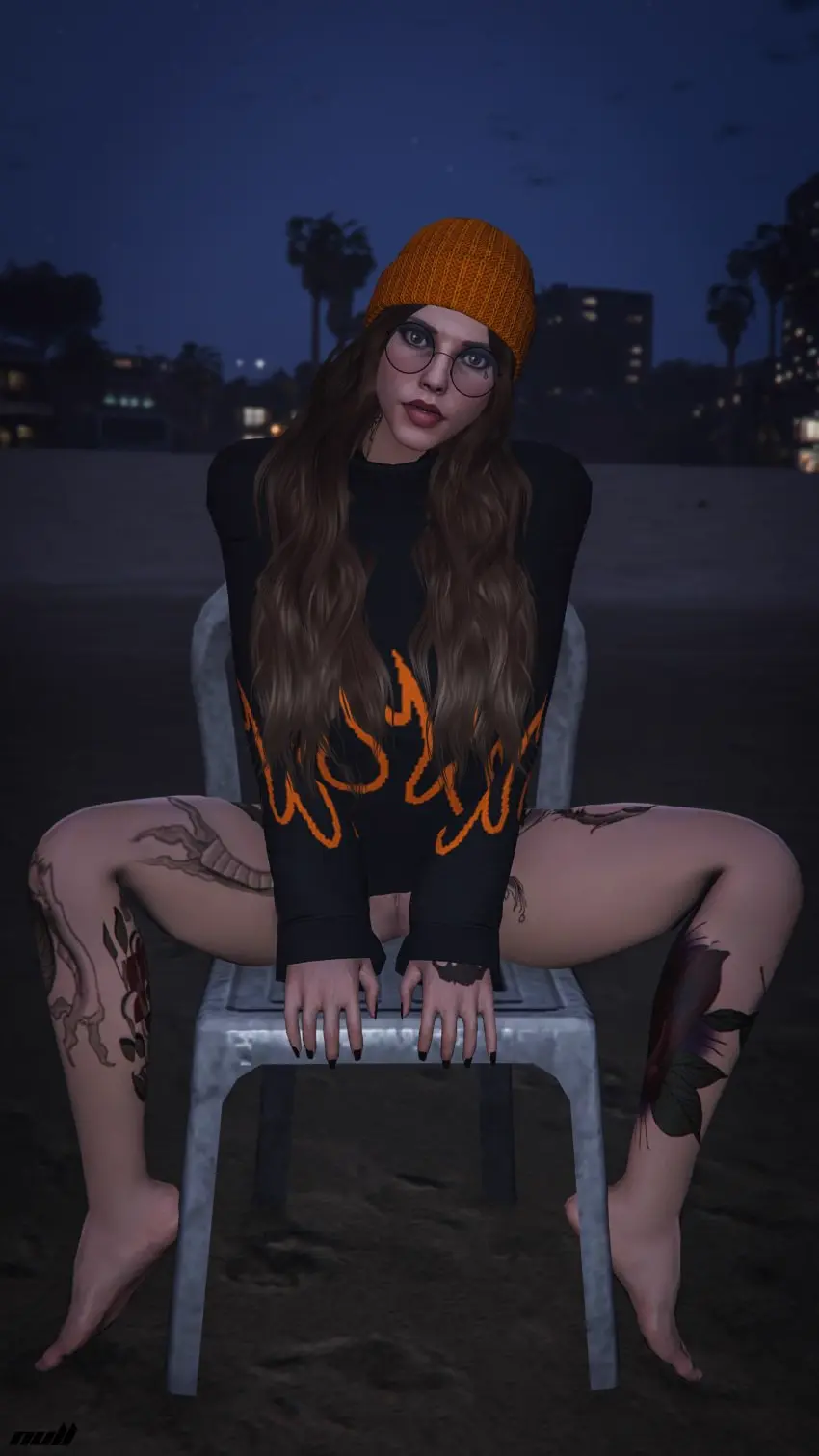 Image female,nude,pussy,vagina,tattoo,tattooed_arm,glasses,pussy_peek,nude_female,naked,spread_legs,public,no_panties,legs_apart,naked_female,pussy_lips,no_pants,sweater,beanie,shoes,flashing,public_nudity,voyeur,tattoos,tattoo_on_belly,tattoo_on_legs,flashing_pussy,tattoo_on_back,amelia_waters,grand_theft_auto,grand_theft_auto_online,grand_theft_auto_v,nopixel,nullinvoid