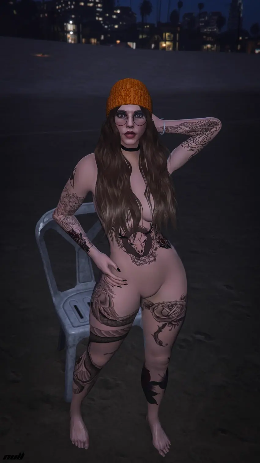Image breasts,female,nipples,nude,pussy,choker,vagina,tattoo,tattooed_arm,glasses,pussy_peek,nude_female,naked,public,no_panties,naked_female,pussy_lips,no_pants,beanie,flashing,public_nudity,voyeur,tattoos,tattoo_on_belly,tattoo_on_legs,hair_covering_breasts,flashing_pussy,tattoo_on_back,amelia_waters,grand_theft_auto,grand_theft_auto_online,grand_theft_auto_v,nopixel,nullinvoid,thotiana