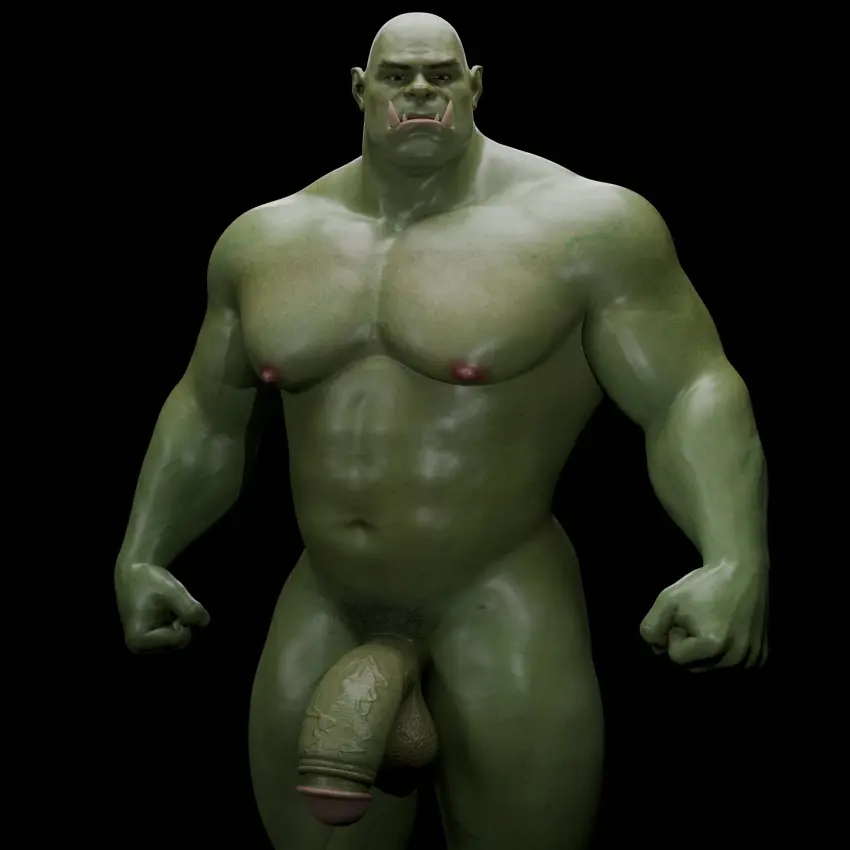 Image hi_res,nipples,solo,male,penis,humanoid,muscular,muscular_male,male_only,digital_media_(artwork),teeth,balls,veiny_penis,green_skin,genitals,pecs,fangs,3d_(artwork),green_body,vein,1:1,humanoid_pointy_ears,orc,orc_male,musclegut,muscular_humanoid,voluox