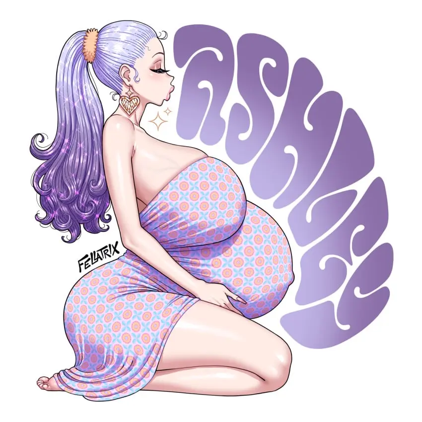 Image 1girls,big_breasts,blush,breasts,clothed,female,female_only,large_breasts,simple_background,solo,white_background,earrings,thick_thighs,barefoot,gradient_hair,kneeling,ponytail,veins,milf,feet,artist_name,big_belly,clothed_female,heavily_pregnant,huge_belly,pregnant,pregnant_belly,pregnant_female,text,pink_eyes,tied_hair,original,original_character,mature_female,ahoge,purple_hair,large_areolae,eyeshadow,makeup,lipstick,thick_lips,sagging_breasts,large_ass,high_ponytail,toes,fingernails,long_fingernails,pink_nails,larger_female,seiza,sparkles,pink_lips,long_nails,large_belly,alternate_hair_color,pink_lipstick,sparkle,veiny_breasts,sundress,curled_hair,kneeling_female,hair_tie,long_nipples,pink_nail_polish,torpedo_belly,hair_tied,ashley_(fellatrix),bubble_text,fellatrix,nape,sparkly_hair,updo