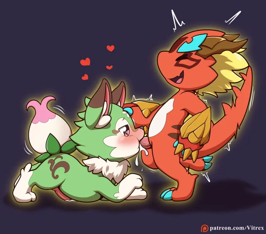 Image blush,open_mouth,simple_background,cum,cum_in_mouth,male,nude,oral,penis,tail,sex,duo,erection,fellatio,male/male,digital_media_(artwork),hair,anthro,cum_inside,text,mythology,ejaculation,penetration,genital_fluids,orgasm,bodily_fluids,fur,genitals,claws,horn,male_penetrating,oral_penetration,scalie,penile,animal_genitalia,animal_penis,canine_genitalia,canine_penis,knot,mythological_creature,dragon,mythological_scalie,feral,male_penetrated,male_penetrating_male,url,cygames,dragnir_(shadowverse),shadowverse,vitrex