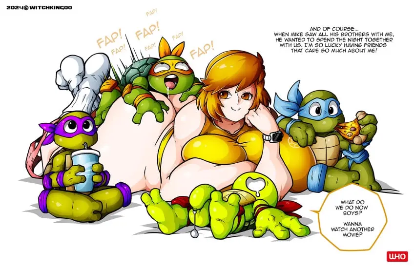 Image 1girls,big_breasts,breasts,female,human,large_breasts,light-skinned_female,light_skin,male,ass,big_ass,female_focus,thick_thighs,thighs,voluptuous,massive_ass,wide_hips,hips,waist,digital_drawing_(artwork),digital_media_(artwork),round_ass,round_breasts,male/female,size_difference,huge_breasts,gigantic_breasts,hyper_breasts,massive_breasts,legs,thick,green_skin,busty,curvy,curvy_figure,pale_skin,mature_female,april_o'neil,april_o'neil_(tmnt_1987),teenage_mutant_ninja_turtles,hourglass_figure,footwear,chest,curvaceous,thick_legs,mature,green_body,ninja,hyper_ass,4boys,older_female,older_female_and_younger_male,age_difference,gigantic_ass,teenage_mutant_ninja_turtles_(1987),tmnt_1987,wristwear,bust,cub,mutant,male_cub,green-skinned_male,hypercasual,brothers,donatello,leonardo,michelangelo,raphael,wwitchking00