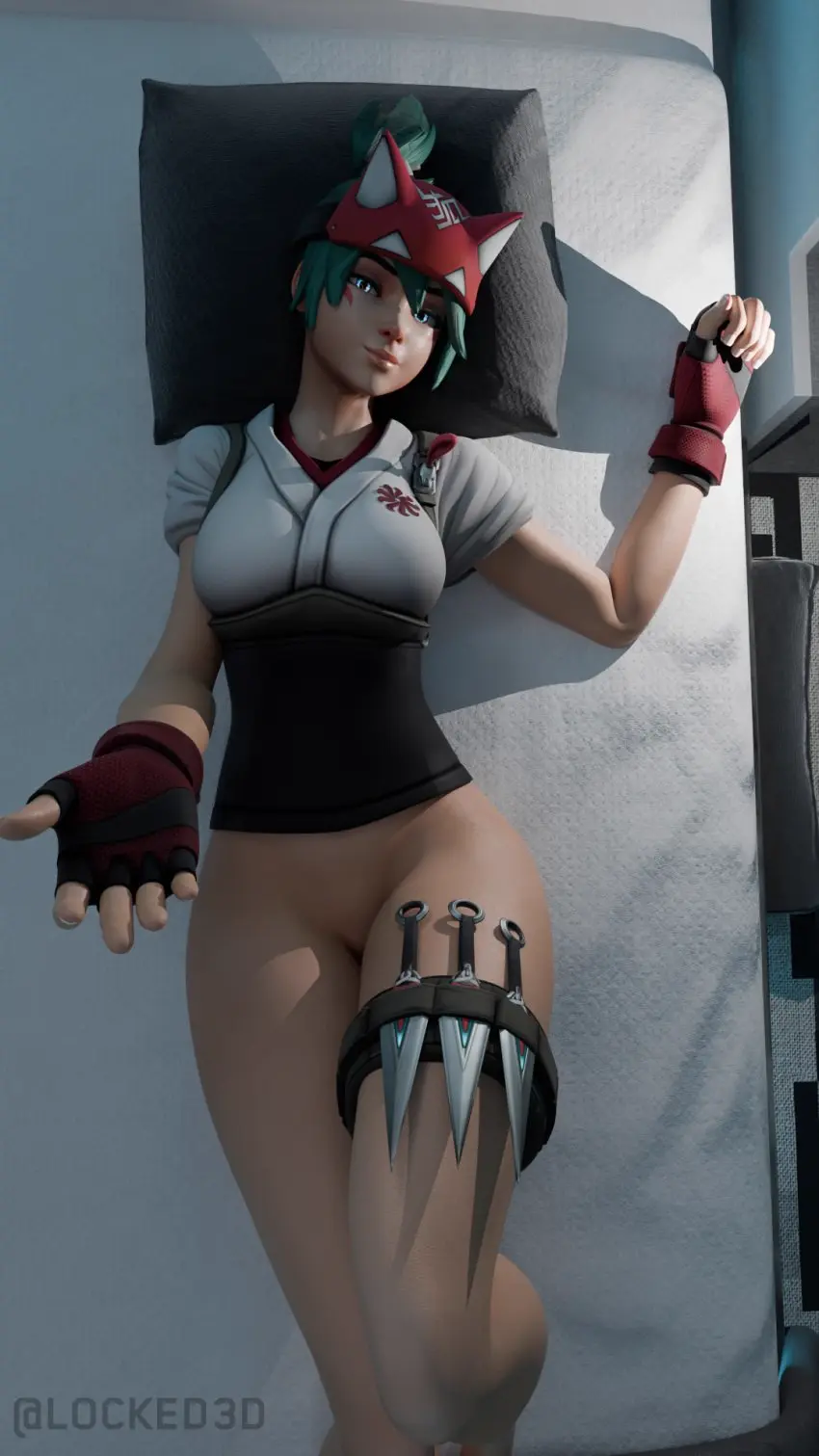 Image female,eyes,pussy_peek,3d,bedroom,kiriko_(overwatch),overwatch,overwatch_2
